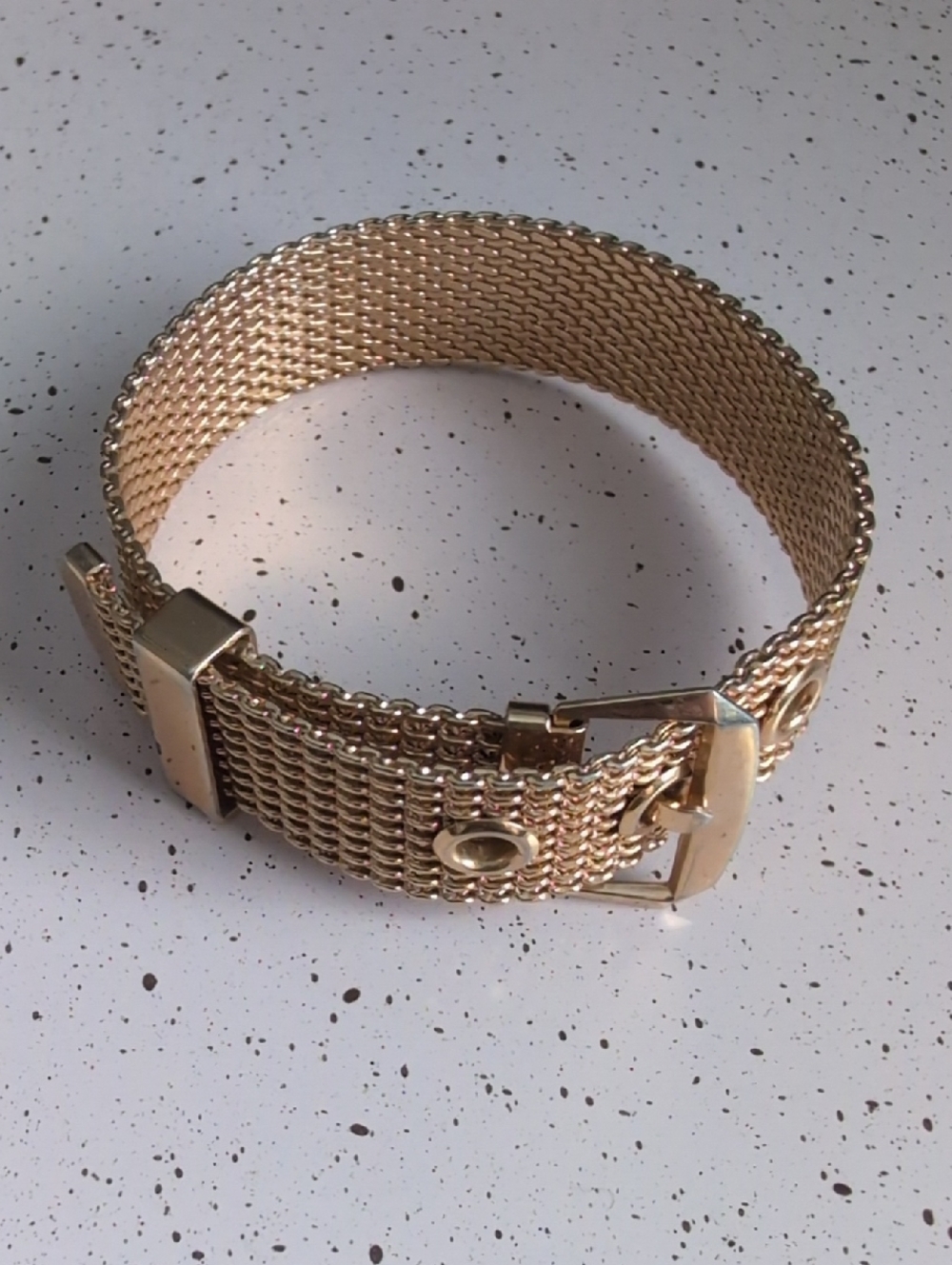 Vintage Avon Gold-Tone Mesh Buckle Bracelet